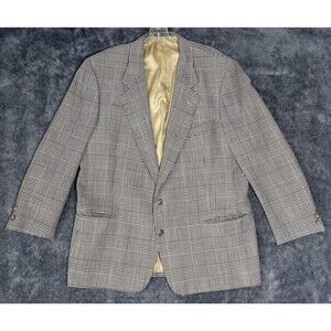 Valentino Uomo Men's Blazer 100% Virgin Wool Glen Plaid Italy Neiman Marcus 44R
